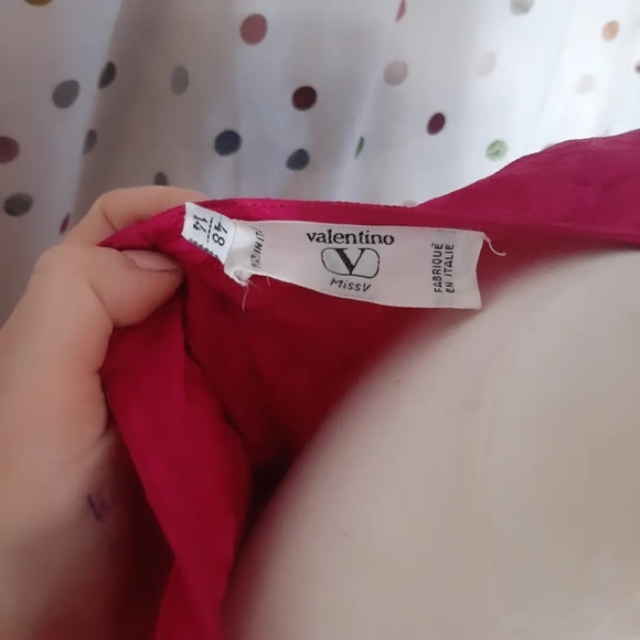 1980s Hot Purple Vintage Valentino Silk Blouse Size S/M - Picture 5 of 6